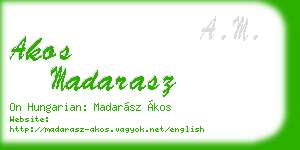 akos madarasz business card