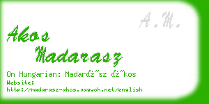 akos madarasz business card